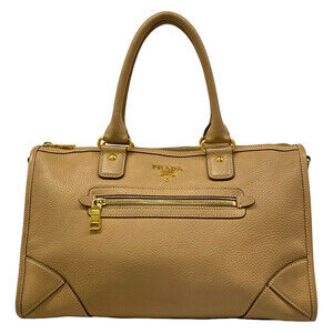 Prada Light Brown Leather Handbag #330415P11B